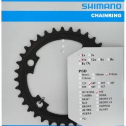 Shimano Plateau Pour FC-R7000 50/34 Dents 9 Shimano Plateau Pour FC-R7000 50/34 Dents -Vision Soldes 105 FC R7000 34 schwarz Verpackung