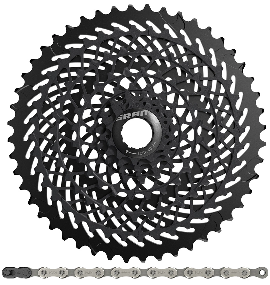 SRAM XG-899 Kit D'usure Cassette E-Block + Chaîne PC EX1 8 Vitesses 3 SRAM XG-899 Kit D'usure Cassette E-Block + Chaîne PC EX1 8 Vitesses