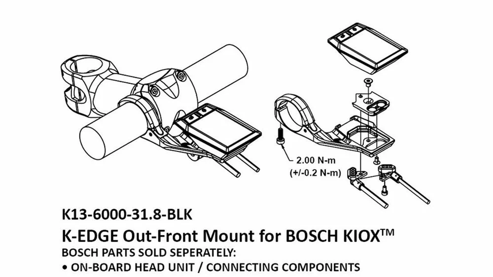 K-Edge E-Bike Mount Mount Pour Guidon Bosch KIOX Out-Front 7 K-Edge E-Bike Mount Mount Pour Guidon Bosch KIOX Out-Front – Image 5