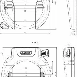 Abus Antivol De Cadre Pro Amparo 4750 SL NR -Vision Soldes 4003318896781 Abus ProAmparo4750SL NR Rahmenschloss 3
