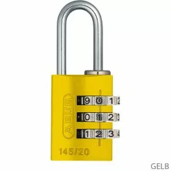 Abus 145/20 Serrure à Combinaison Lock-Tag 10 Abus 145/20 Serrure à Combinaison Lock-Tag -Vision Soldes 46609ABUS145 20LockTagZahlenschloss gelb