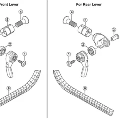Shimano Changement De Vitesse DURA ACE SL-BS79 2/3x10 Vitesses à La Tête Du Guidon -Vision Soldes ISLBS79H1 4524667317722ShimanoDURAACESL BS77 2 3x10 fachLenkerendschalthebel Explosionszeichnung