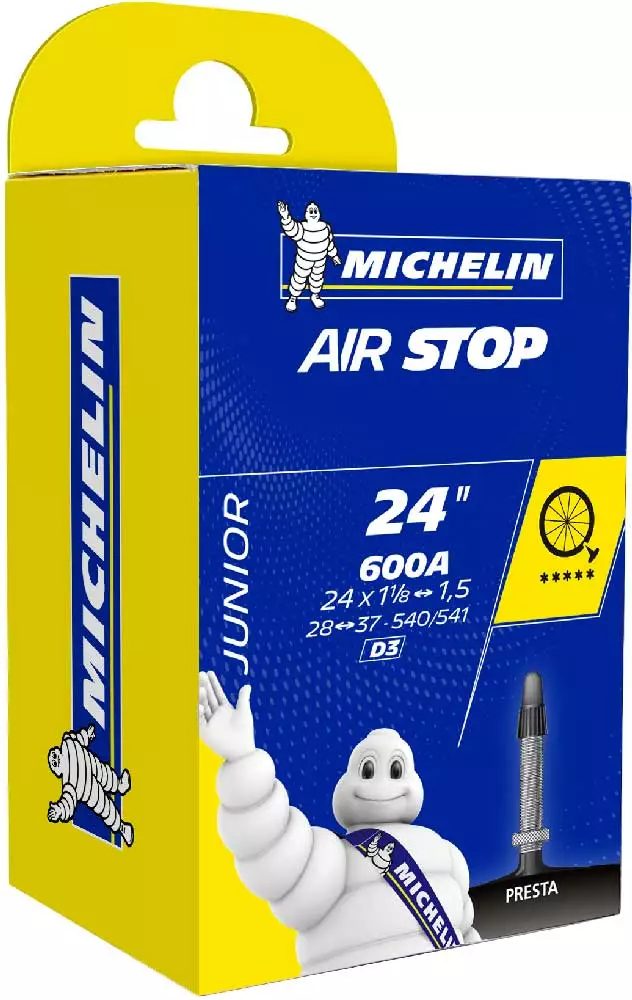 Michelin Chambre à Air D3 Airstop 24" Junior 3 Michelin Chambre à Air D3 Airstop 24" Junior