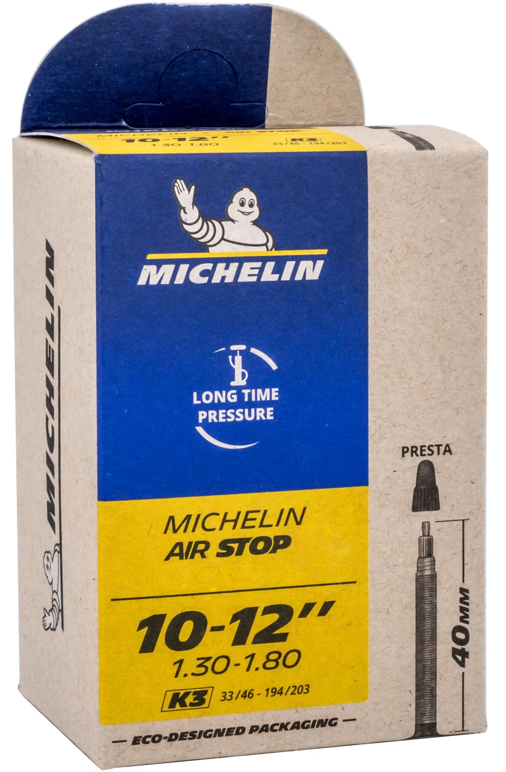 Michelin Chambre à Air K3 Airstop 10"-12" Junior 3 Michelin Chambre à Air K3 Airstop 10"-12" Junior