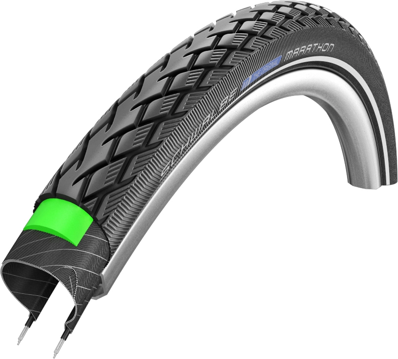 Schwalbe Marathon 28" 28-622 Reflex Green Guard Pneu à Fil 3 Schwalbe Marathon 28" 28-622 Reflex Green Guard Pneu à Fil