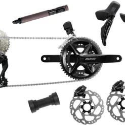 Shimano 105 Di2 R7100 Groupe 2x12 Vitesses Incl. Freins à Disques 140/160mm