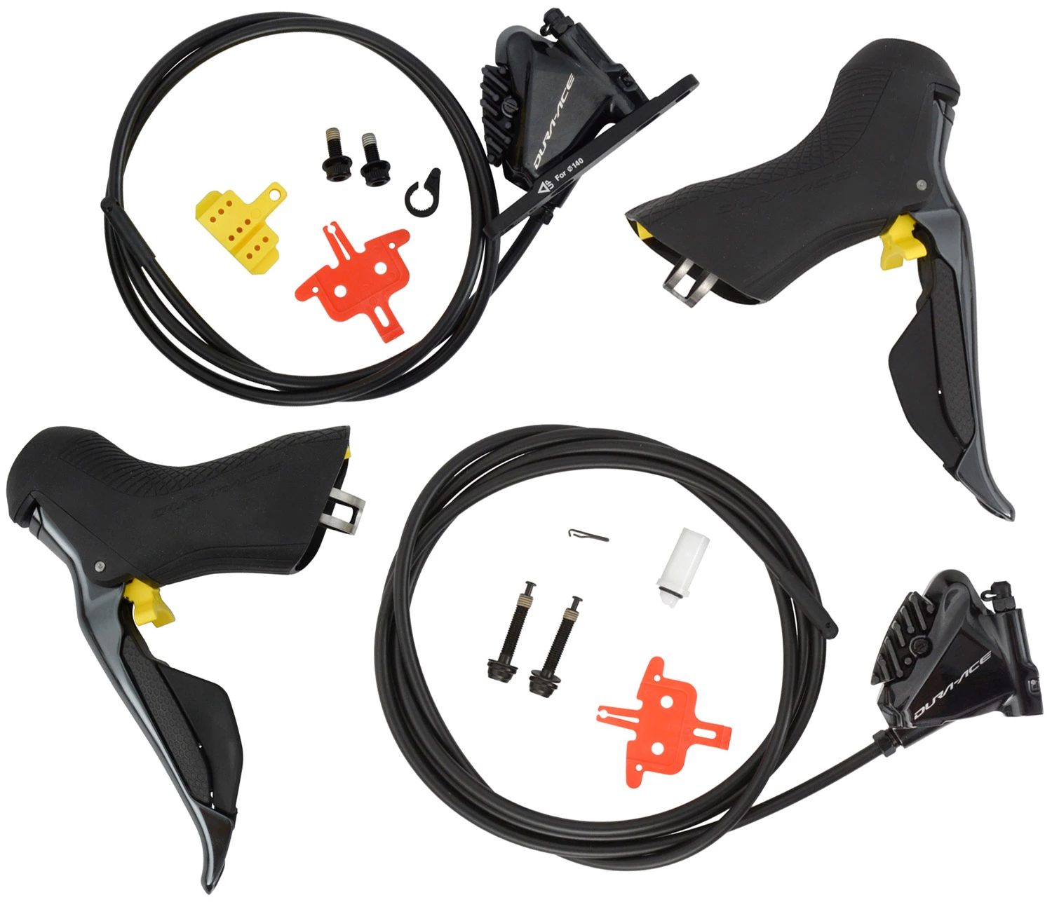 Shimano Kit De Freins à Disque DURA ACE Di2 ST-R9170+BR-R9170 2x11 Vitesses 3 Shimano Kit De Freins à Disque DURA ACE Di2 ST-R9170+BR-R9170 2x11 Vitesses