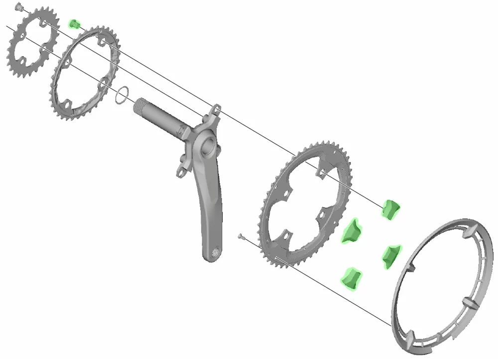 Shimano XT Boulons De Plateau Pour FC-T8000 (4 Pièces) 4 Shimano XT Boulons De Plateau Pour FC-T8000 (4 Pièces) – Image 2